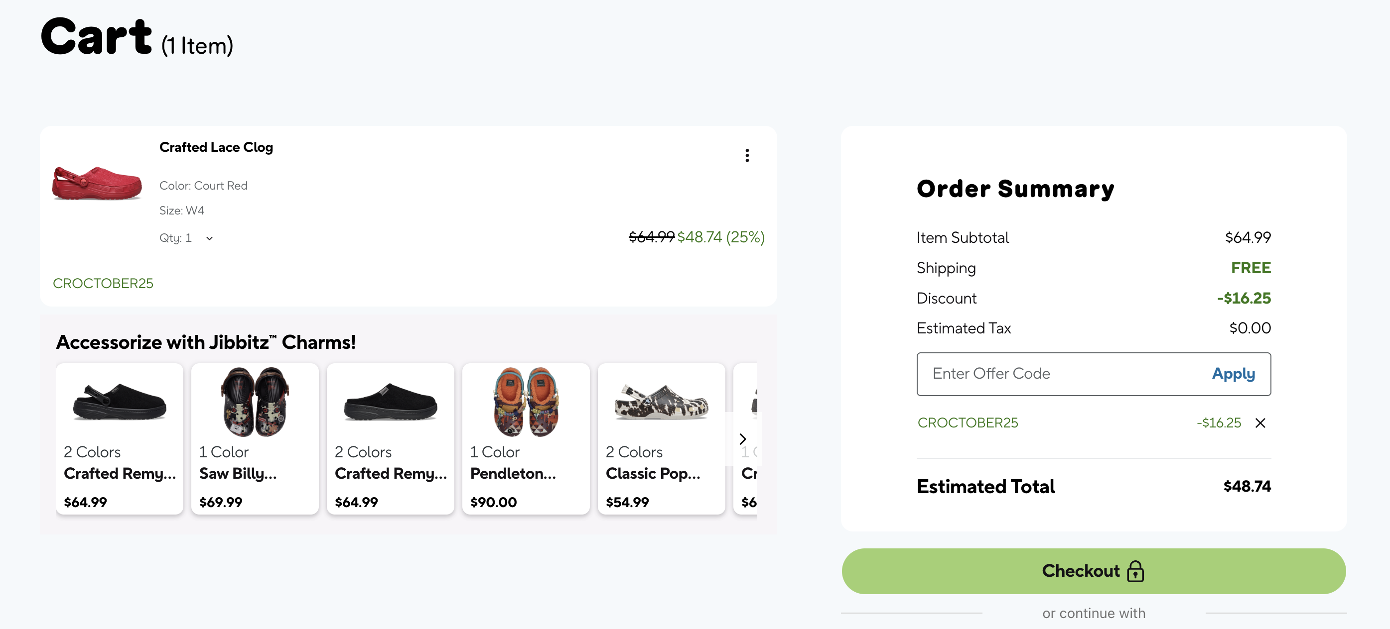 Image shows coupon successfully applied at checkout